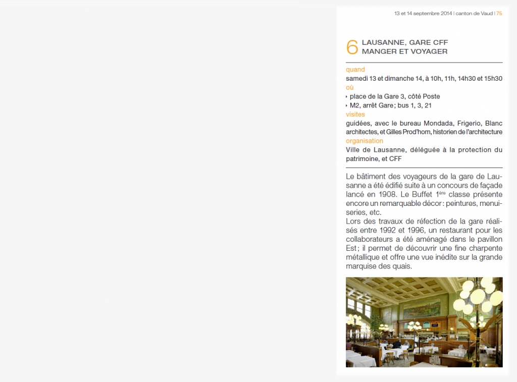 Journées européennes du patrimoine 2014